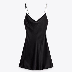 Zara Size M RHINESTONE STRAP SLIP DRESS - Brand New, Never Worn